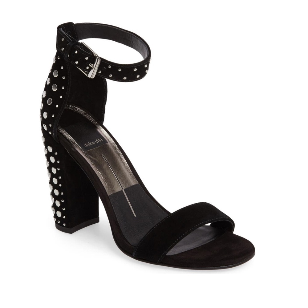 Dolce Vita Hendrix Studded Black Suede Sandal- Size 7